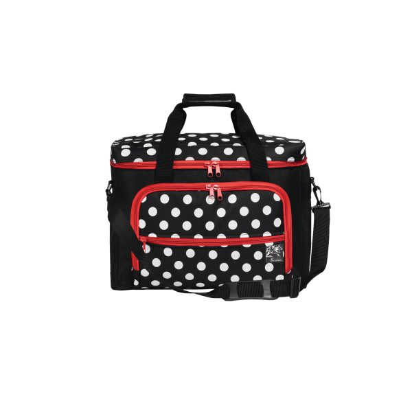 BOLSO DE TRANSPORTE PRYM NEGRO CON LUNARES 44X20X3